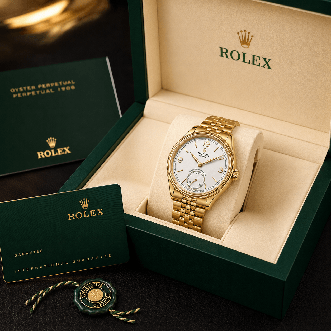 1908 yellow gold with bracelet Secondary image