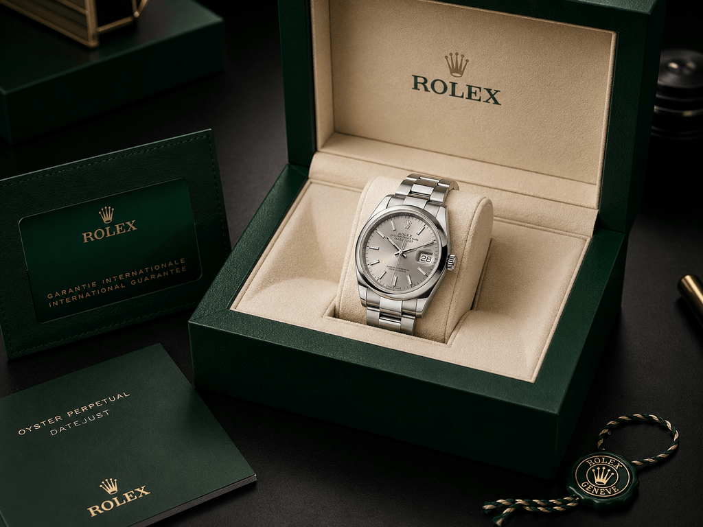 Datejust 36 steel, smooth bezel, Oyster bracelet